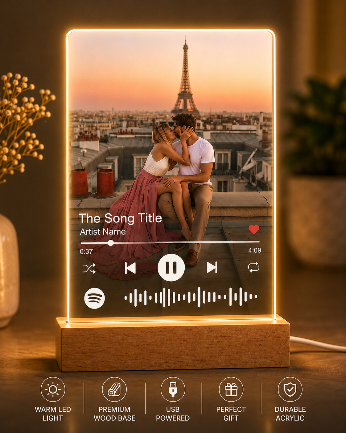 Our Song™ | Personalised Photo & Music Plaque